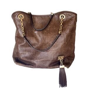 LOUIS VUITTON Limited Edition Chocolate Leather Paris Souple Whisper GM Bag 2008